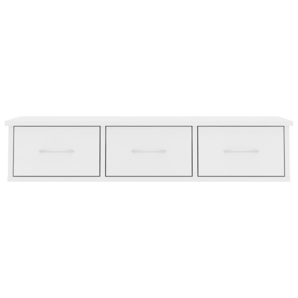 Estante cajones para pared contrachapada blanco 88x26x18,5 cm Estante cajones para pared contrachapada blanco 88x26x18,5 cm