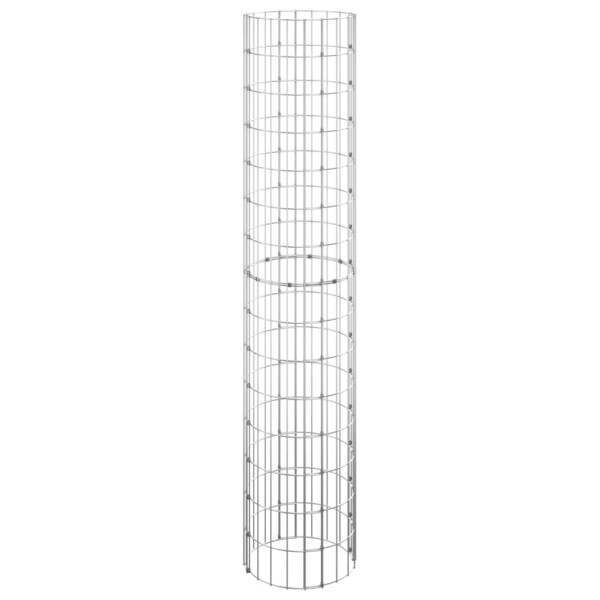 Arriate gaviones circular 3 uds acero galvanizado Ø30x150 cm Arriate gaviones circular 3 uds acero galvanizado Ø30x150 cm