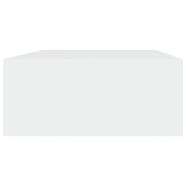 Estante con cajón de pared MDF blanco 40x23,5x10 cm Estante con cajón de pared MDF blanco 40x23,5x10 cm