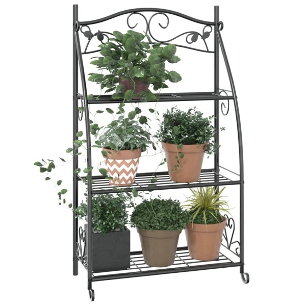 Estantería para flores acero negro 56x30x96 cm Estantería para flores acero negro 56x30x96 cm