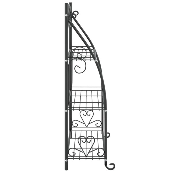 Estantería para flores acero negro 56x30x96 cm Estantería para flores acero negro 56x30x96 cm