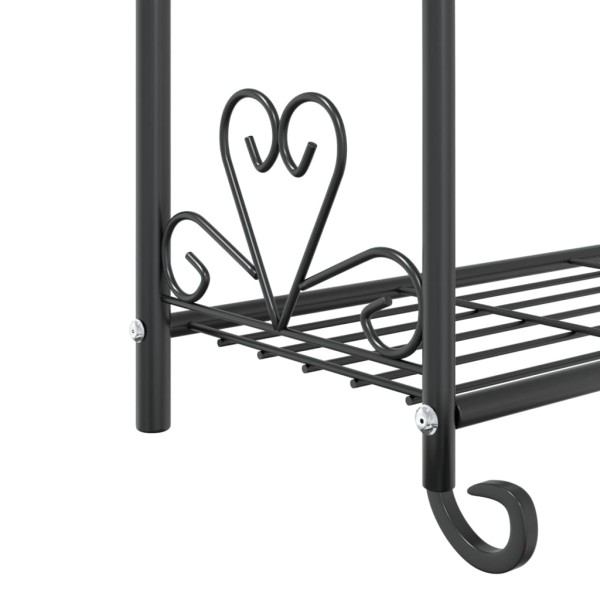 Estantería para flores acero negro 56x30x96 cm Estantería para flores acero negro 56x30x96 cm