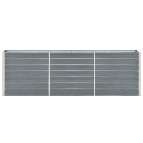 Arriate de jardín de acero galvanizado gris 240x40x77 cm Arriate de jardín de acero galvanizado gris 240x40x77 cm