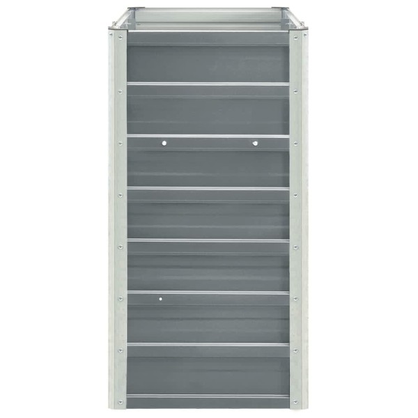 Arriate de jardín de acero galvanizado gris 240x40x77 cm Arriate de jardín de acero galvanizado gris 240x40x77 cm