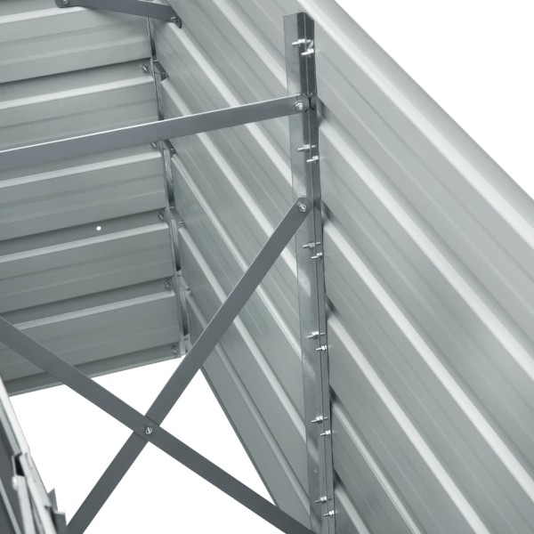 Arriate de jardín de acero galvanizado gris 240x40x77 cm Arriate de jardín de acero galvanizado gris 240x40x77 cm