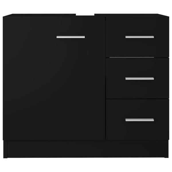 Armario para lavabo madera contrachapada negro 63x30x54 cm Armario para lavabo madera contrachapada negro 63x30x54 cm