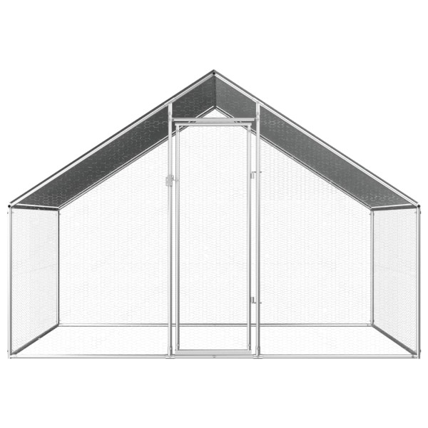 Jaula gallinero de exterior de acero galvanizado 2,75x2x1,92 m