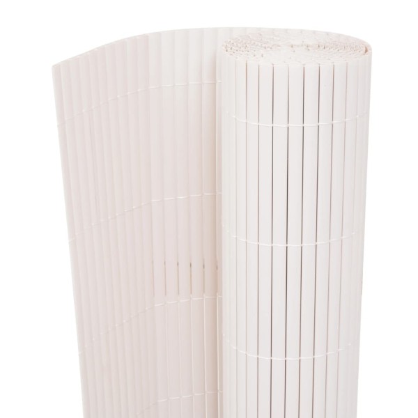 Valla de jardín de doble cara 90x500 cm blanca Valla de jardín de doble cara 90x500 cm blanca