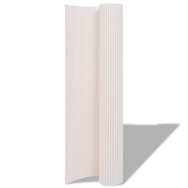 Valla de jardín de doble cara 90x500 cm blanca Valla de jardín de doble cara 90x500 cm blanca