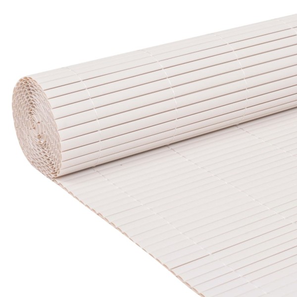 Valla de jardín de doble cara 90x500 cm blanca Valla de jardín de doble cara 90x500 cm blanca