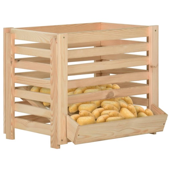 Caja para patatas madera maciza de pino 60x40x50 cm Caja para patatas madera maciza de pino 60x40x50 cm