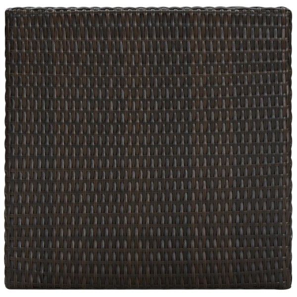 Mesa alta para jardín ratán sintético marrón 60,5x60,5x110,5 cm Mesa alta para jardín ratán sintético marrón 60,5x60,5x110,5 cm