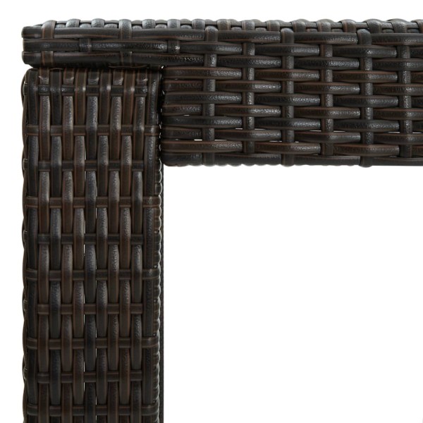 Mesa alta para jardín ratán sintético marrón 60,5x60,5x110,5 cm Mesa alta para jardín ratán sintético marrón 60,5x60,5x110,5 cm