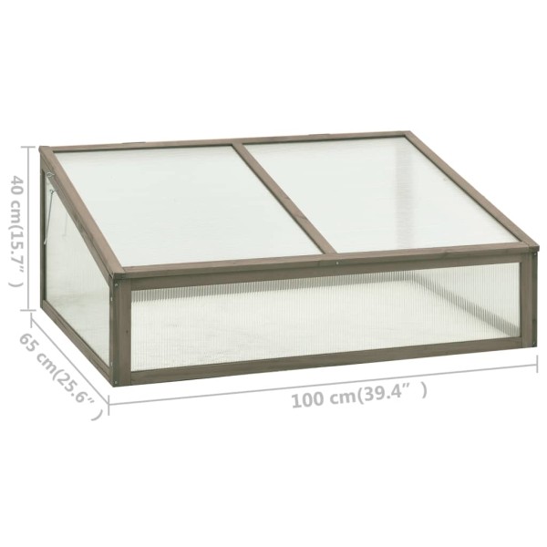 Invernadero de madera de abeto 100x65x40 cm Invernadero de madera de abeto 100x65x40 cm