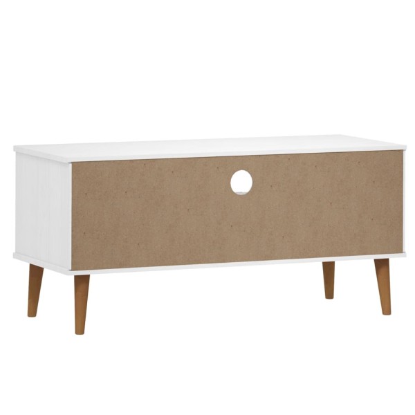 Mueble de TV MOLDE madera maciza de pino blanco 106x40x49 cm Mueble de TV MOLDE madera maciza de pino blanco 106x40x49 cm
