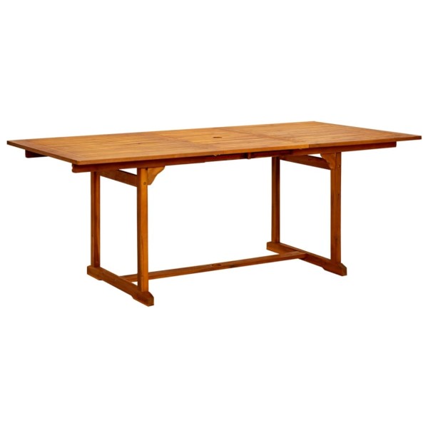 Mesa de comedor jardín madera maciza acacia (150-200)x100x75cm Mesa de comedor jardín madera maciza acacia (150-200)x100x75cm
