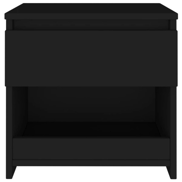 Mesitas de noche 2 uds madera contrachapada negro 40x30x39 cm Mesitas de noche 2 uds madera contrachapada negro 40x30x39 cm