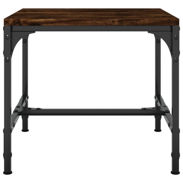 Mesa auxiliar madera contrachapada roble ahumado 40x40x35 cm Mesa auxiliar madera contrachapada roble ahumado 40x40x35 cm