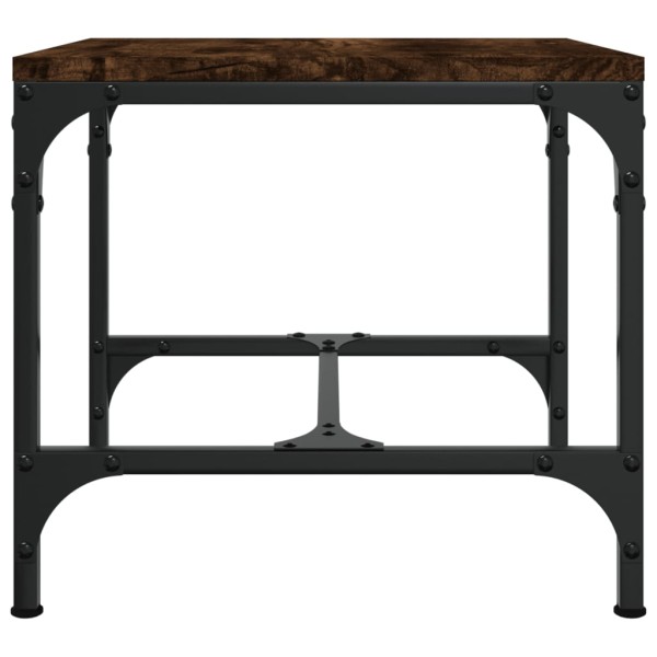 Mesa auxiliar madera contrachapada roble ahumado 40x40x35 cm Mesa auxiliar madera contrachapada roble ahumado 40x40x35 cm