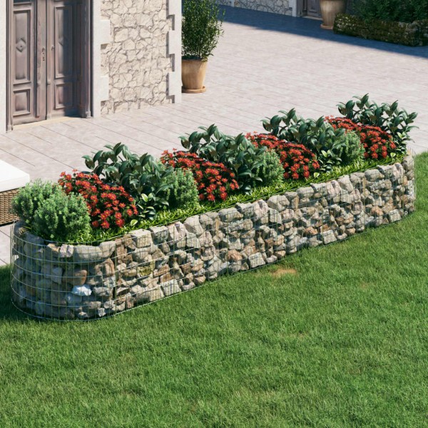 Arriate de gaviones de hierro galvanizado 400x100x50 cm Arriate de gaviones de hierro galvanizado 400x100x50 cm