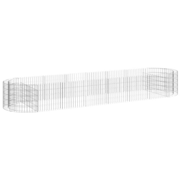 Arriate de gaviones de hierro galvanizado 400x100x50 cm Arriate de gaviones de hierro galvanizado 400x100x50 cm