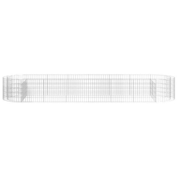 Arriate de gaviones de hierro galvanizado 400x100x50 cm Arriate de gaviones de hierro galvanizado 400x100x50 cm