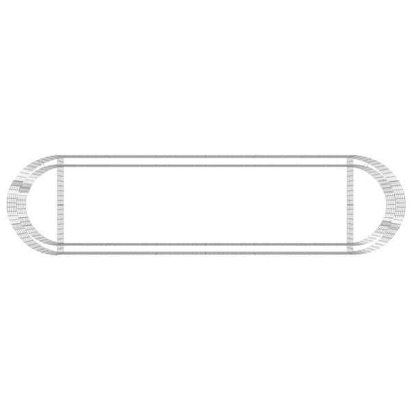 Arriate de gaviones de hierro galvanizado 400x100x50 cm Arriate de gaviones de hierro galvanizado 400x100x50 cm