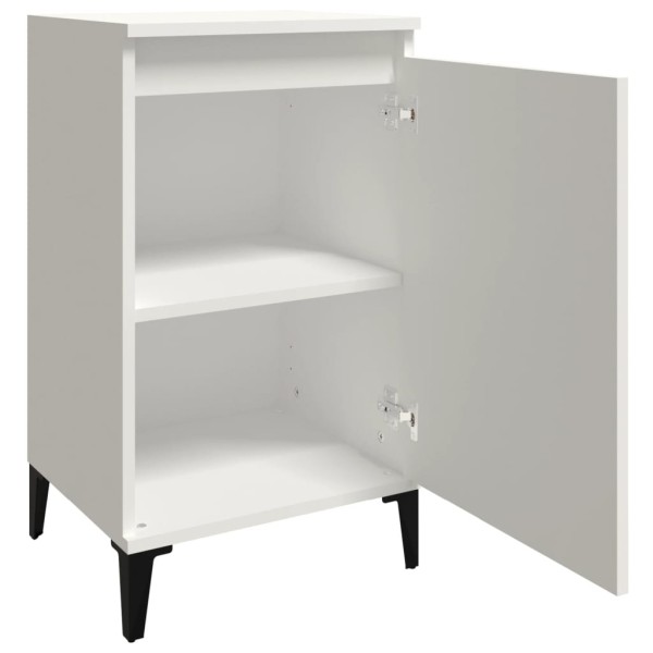 Mesitas de noche 2 uds madera contrachapada blanco 40x35x70 cm Mesitas de noche 2 uds madera contrachapada blanco 40x35x70 cm