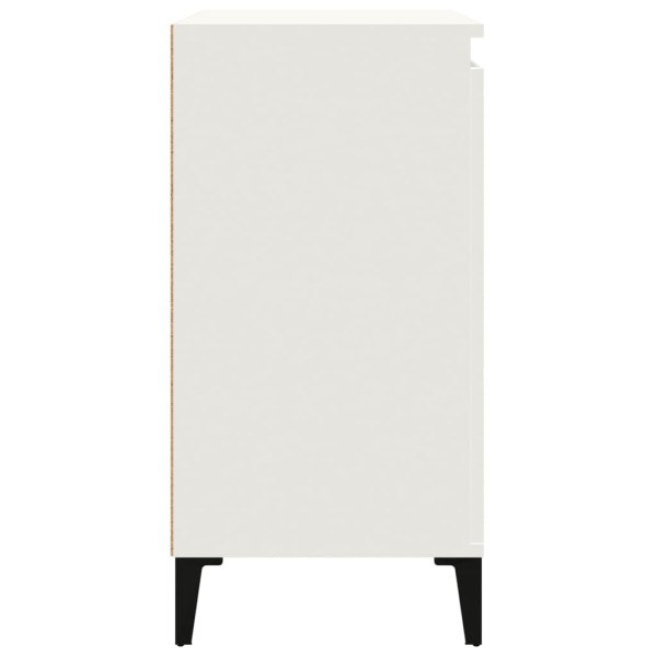 Mesitas de noche 2 uds madera contrachapada blanco 40x35x70 cm Mesitas de noche 2 uds madera contrachapada blanco 40x35x70 cm