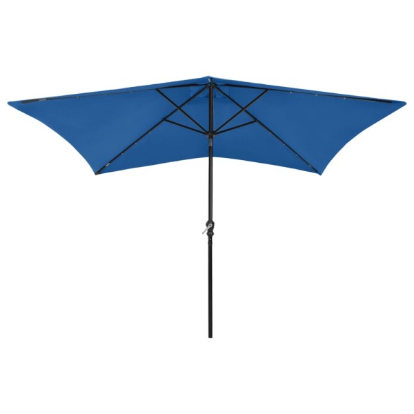Sombrilla con LED y poste de acero azul azure 2x3 m Sombrilla con LED y poste de acero azul azure 2x3 m