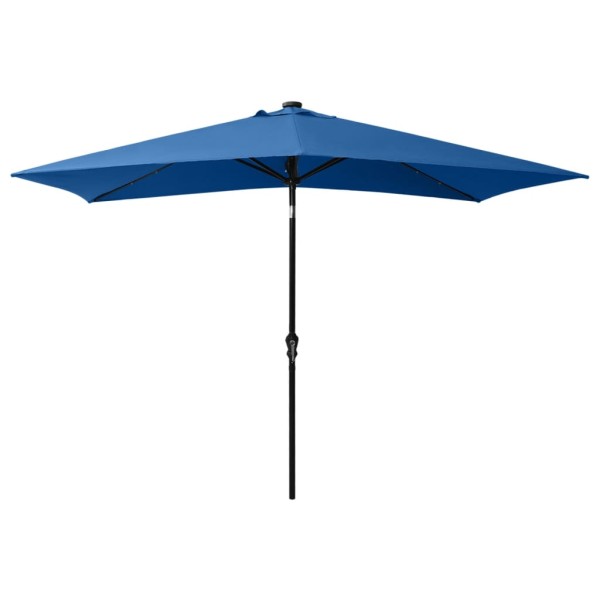 Sombrilla con LED y poste de acero azul azure 2x3 m Sombrilla con LED y poste de acero azul azure 2x3 m