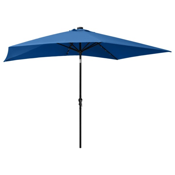 Sombrilla con LED y poste de acero azul azure 2x3 m Sombrilla con LED y poste de acero azul azure 2x3 m
