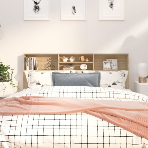 Mueble cabecero color roble Sonoma 180x19x103,5 cm Mueble cabecero color roble Sonoma 180x19x103,5 cm