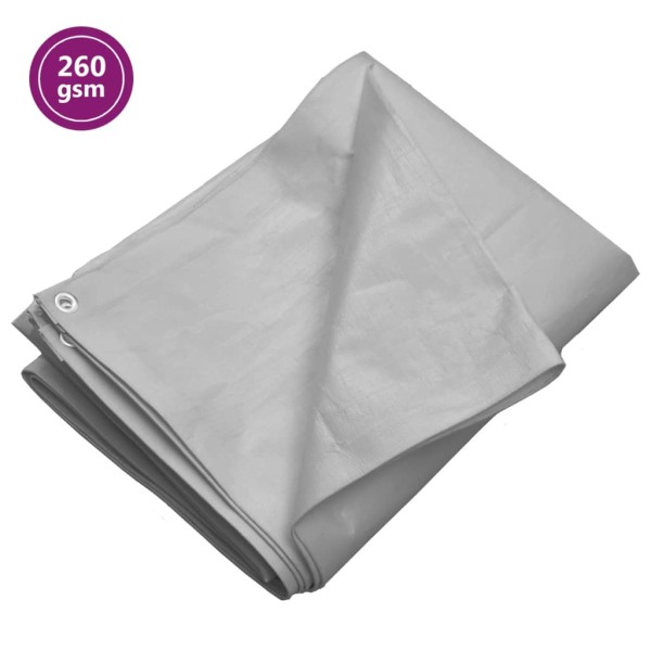 Lona HDPE gris 260 g/m² 2x3 m Lona HDPE gris 260 g/m² 2x3 m