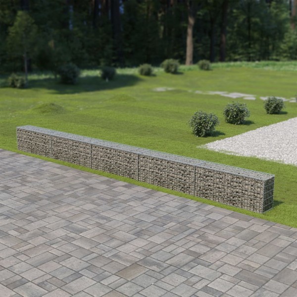 Muro de gaviones cubiertas acero galvanizado 600x30x50 cm Muro de gaviones cubiertas acero galvanizado 600x30x50 cm