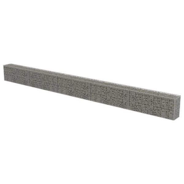 Muro de gaviones cubiertas acero galvanizado 600x30x50 cm Muro de gaviones cubiertas acero galvanizado 600x30x50 cm