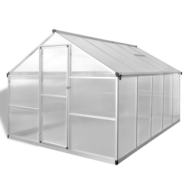 Invernadero de aluminio reforzado con estructura base 7,55 m² Invernadero de aluminio reforzado con estructura base 7,55 m²