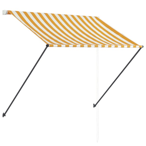 Toldo retráctil con LED amarillo y blanco 150x150 cm Toldo retráctil con LED amarillo y blanco 150x150 cm