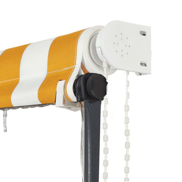 Toldo retráctil con LED amarillo y blanco 150x150 cm Toldo retráctil con LED amarillo y blanco 150x150 cm