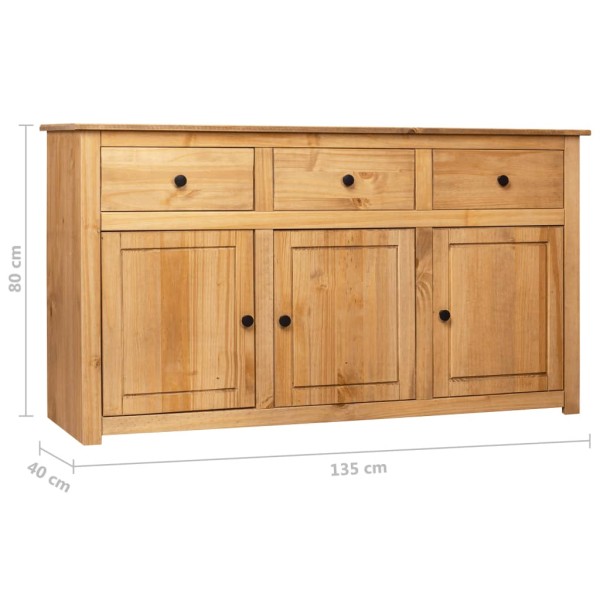 Aparador de madera maciza de pino estilo Panamá 135x40x80 cm Aparador de madera maciza de pino estilo Panamá 135x40x80 cm