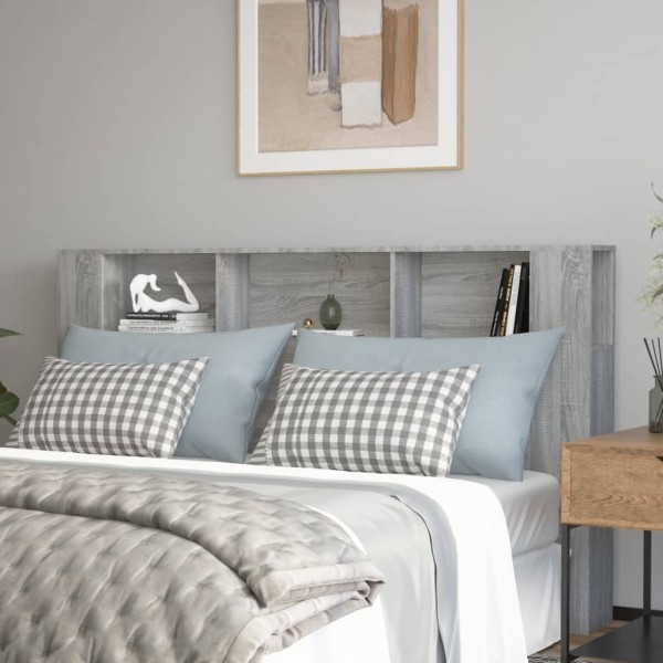 Mueble cabecero gris Sonoma 180x18,5x104,5 cm Mueble cabecero gris Sonoma 180x18,5x104,5 cm