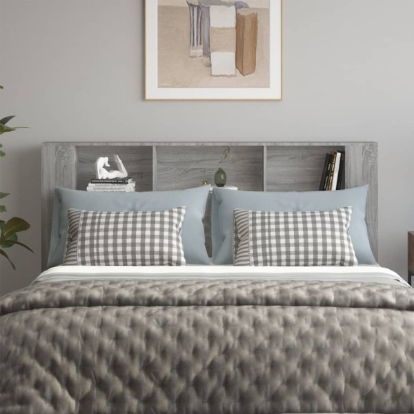 Mueble cabecero gris Sonoma 180x18,5x104,5 cm Mueble cabecero gris Sonoma 180x18,5x104,5 cm