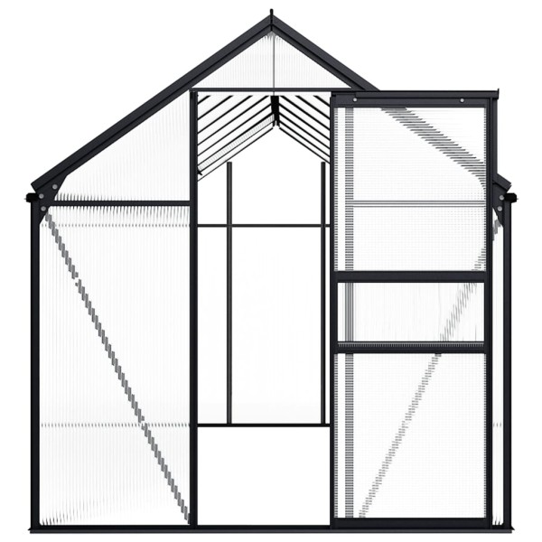 Invernadero de aluminio gris antracita 9,31 m² Invernadero de aluminio gris antracita 9,31 m²