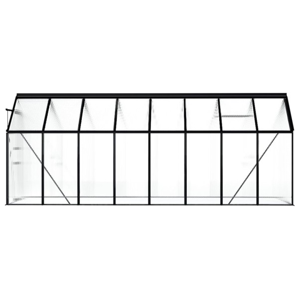 Invernadero de aluminio gris antracita 9,31 m² Invernadero de aluminio gris antracita 9,31 m²