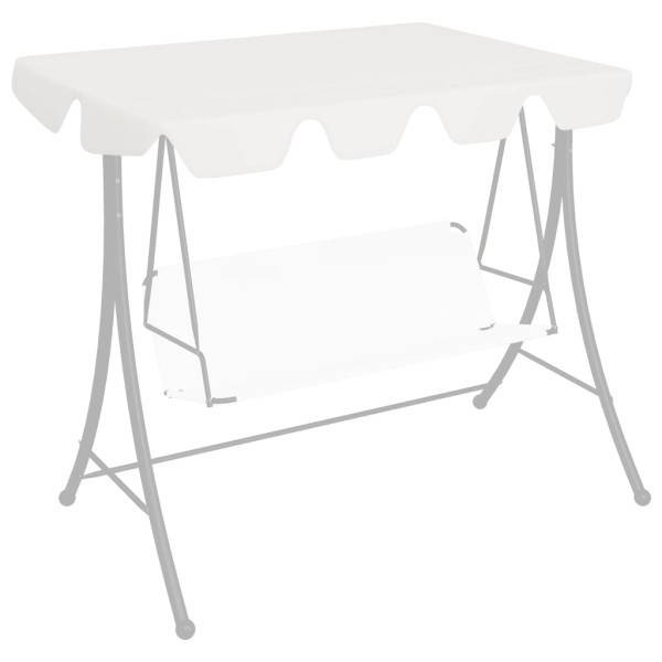Dosel de repuesto columpio de jardín blanco 150/130x105/70 cm Dosel de repuesto columpio de jardín blanco 150/130x105/70 cm