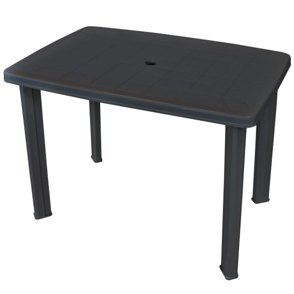 Mesa de jardín plástico gris antracita 101x68x72 cm Mesa de jardín plástico gris antracita 101x68x72 cm