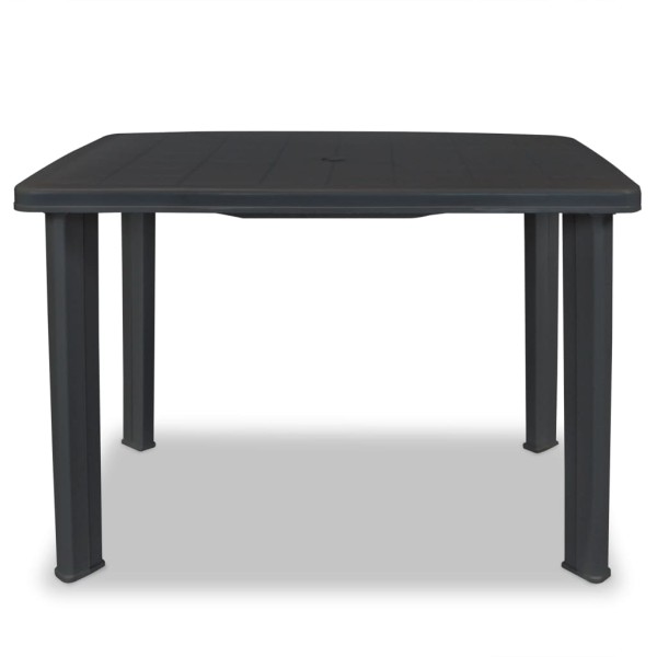 Mesa de jardín plástico gris antracita 101x68x72 cm Mesa de jardín plástico gris antracita 101x68x72 cm