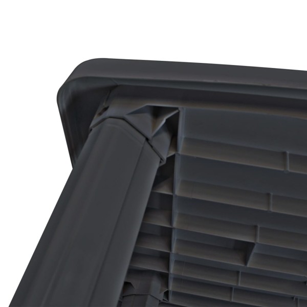 Mesa de jardín plástico gris antracita 101x68x72 cm Mesa de jardín plástico gris antracita 101x68x72 cm
