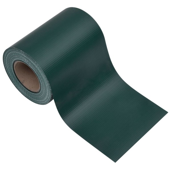 Panel de valla de PVC verde mate 35x0,19 m