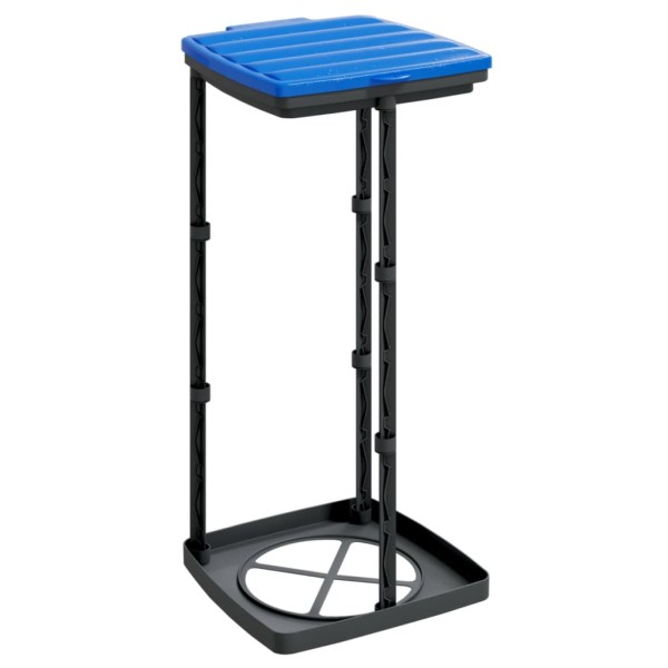 Soportes para bolsas de basura 2 uds PP negro y azul 60 L Soportes para bolsas de basura 2 uds PP negro y azul 60 L